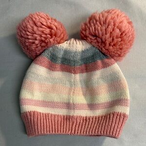 GAP Kids Beanie with Pink Pom-Poms
